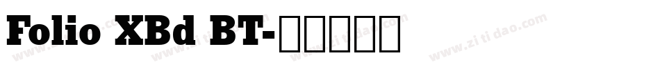 Folio XBd BT字体转换